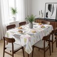 thumbnail image 6 of Pink Grey Christmas Table Cloth Waterproof Tablecloths, Xmas Tree Snowflake Winter Tablecloth Dining Table Cover for Kitchen Party Tabletop Outdoor, Rectangle Tablecloth 52x70 Inch, 6 of 9