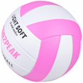 thumbnail image 3 of Voleibol RUN2PEAK, ligero y suave, tamaño 5, 230 g, rosa y blanco, 3 of 7