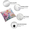 thumbnail image 6 of nygtbtfer Pink Flowers Pillowcases Seamless Pattern Art Painting Pillow Case Decorative Throw Pillow Cover for Home Sofa Office White, 6 of 7