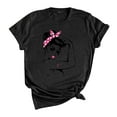 thumbnail image 1 of Moda casual mujer manga corta impresa o-cuello tops damas camiseta Pompotops  hfajkhk123486, 1 of 4
