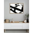 thumbnail image 5 of Kate and Laurel Sylvie Gesture I BW Framed Canvas Wall Art by Amy Lighthall, 28x38 Natural, Black and White, Modern Abstract Art for Wall, 5 of 6