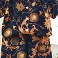 thumbnail image 6 of Zshosam Toddler Boy Outfits Boy's Two Piece Outfit Button Down Shirt Elastic Waist Shorts Vacation Matching Set Size 9T 10T,(Orange 9-10 Years), 6 of 7