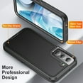 thumbnail image 3 of JTCASES for Samsung Galaxy S23 Case, Shockproof Anti-drop PC Frame Anti-slip Strip Silicone Back Shell Rugged Anti-scratch for Samsung Galaxy S23 (6.1" 2023) - Black, 3 of 8