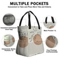 thumbnail image 3 of Boho Bohemian Art Drawstring Lunch Bag Women - Drawstring Lunch Bag Insulated for Work Office - Stain-Resistant Large Lunchbags for Women with Multi-Pockets, 3 of 6