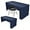 Navy, variant on 4 Pack 8 foot Black Table Cloth Fitted Trade Show Table Covers for Rectangular Table -Open Back Folding Table Covers Washable and Wrinkle Resistant Table Cloth for Craft Show, Weddings, Events
