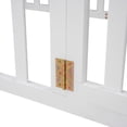 thumbnail image 3 of THOWDEE Wood Twin Standard Bed with Rail and Fence and Gate, White, 3 of 8