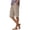 Khaki, variant on Hurxie Women's Bermuda Shorts Wide Leg Cargo SweatShorts Elastic Waist Casual Knee Length Shorts with Pockets Red,M
