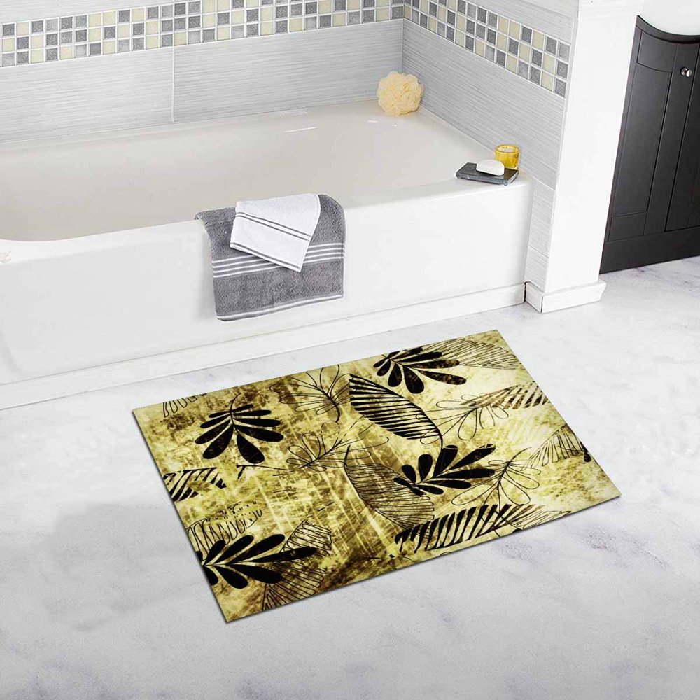 CADecor Art Floral Ornament Grunge with Stylized Graphic Black Leaves ...