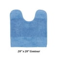 thumbnail image 2 of Better Trends 20" x 20" U-Shape Toilet Rug 100% Cotton Non Slip Tufted Contour Bath Mat, Water Absorbent Bathroom Rug (Dark Blue) Granada Collection, 2 of 4