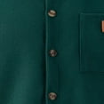 thumbnail image 3 of Mens Summer Waffle Knit Business 2 Piece Set Casual Outfits Button Down Short Sleeve Shirt & Loose Drawstring Pants Textured Striped Tracksuit Walking Suits Big and Tall Size S-3XL Army Green, 3 of 5