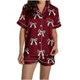thumbnail image 6 of Vetsdori Button up Pajamas Sets for Women Shorts & Top Casual Homewear Pockets,Lightweight Collared Womens Pajamas 2 Pieces, 6 of 7