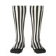 thumbnail image 1 of Balery Black And White Thick Stripes Calcetines novedosos Calcetines deportivos Calcetines hasta la rodilla Calcetines de algodón Calcetines originales y geniales, 1 of 6