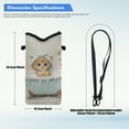 thumbnail image 7 of SEANATIVE Mini Phone Bag Waterproof Cellphone Purse Phone Carrier Bag with Adjustable Strap Travel Cell Phone Pouch Phone Crossbody Bag for Phone, Keys, Cute Bathing Cat Bathtub Print, 7 of 7