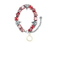 thumbnail image 2 of Goldtone Infinity Loop Red Christmas Bead Bracelet, 2 of 4