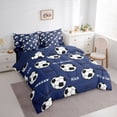thumbnail image 3 of Feelyou Cartoon Football Bedding Comforter Set 7pcs, Soccer Rugbt Sport Full Bedding Set, 3 of 8