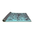 thumbnail image 2 of Ahgly Company Indoor Rectangle Abstract Turquoise Blue Modern Area Rugs, 2' x 5', 2 of 4