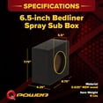 thumbnail image 3 of QPower QBomb 6.5 Pouces Vaporisateur de Doublure de Lit Boîte de Haut-Parleur de Voiture, Paire (2 Pack), 3 of 9