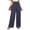Blue, variant on Women High Waisted Wide Leg Pants Vintage Polka Dot Print Elastic Waistband Flowy Casual Trousers for Daily Vacation