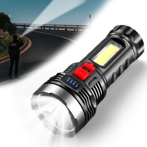 10000000LM Super Bright Torch LED Flashlight USB Rechargeable Light Lamp 