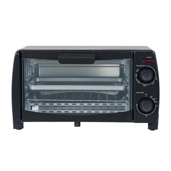 Horno Tostador Dominion Negro, Diseño Retro Compacto con Temporizador de 30 Minutos y Multifunción p
