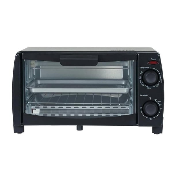 Horno Tostador Dominion Negro, Diseño Retro Compacto con Temporizador de 30 Minutos y Multifunción p