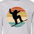 thumbnail image 4 of Inktastic Snowboarding Retro Sunset Snowboard Long Sleeve Youth T-Shirt, 4 of 5