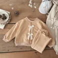 thumbnail image 4 of Spring and Autumn Baby Clothing Set 0-3Y Cute Bow Hoodie and Pants 2Pcs Girls Suit Toddler Casual Pullover Outfit, 4 of 6