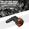 thumbnail image 2 of Unique Bargains Car Fuel Line Hose Quick Release Connector 90 Degree 3/8" 9.49mm SAE to 5/16" 8mm Hose Red 2 Pcs, 2 of 6