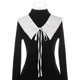 thumbnail image 2 of INSPIRE CHIC Cuello falso desmontable, mini capa bordada, cuello ruff dickey falso para blusa blanca-8, 2 of 5