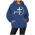 thumbnail image 2 of Women's Sweatshirts Hoodies Jesus Loves You Sweatshirt Graphic Hoodie Oversized Womens Pullover Hoodie Fall Outfits Women Trendy Womens Clothes, 2 of 3