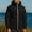 Black, variant on Dolkfu Black Men'S Coats, Jackets & Vests Full Zip Water Resistant Long Sleeve Zip Mock Neck Windbreaker Leisure Solid Outdoor Jackets Black,Xs