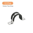 thumbnail image 3 of Unique Bargains 12Pack 1-1/4' Cable Clamp U Shape Stainless Steel Rubber Cushioned Pipe Strap, 3 of 5