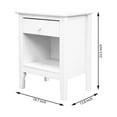 thumbnail image 2 of Adeptus Solid Wood Easy Pieces Single Drawer End Table/Nightstand w/Cubby - White, 2 of 6