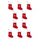 thumbnail image 2 of Wosthever Medias navideñas personalizadas rojas: ambiente festivo con tejido de precisión El tejido de precisión es grande Red K K roja grande 10Conjunto, 2 of 6