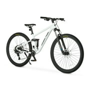 Ozark Trail 29 FS.2 Slalom Full Suspension Mountain Bike, 29 Wheels, Small Frame, Fits Riders 51 - 55, Off-White, Adult, Unisex, Online Only
