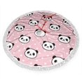thumbnail image 1 of Pink Panda Christmas Tree Skirt 36"Large Halloween Xmas Tree Decor for Holiday Party Decor Christmas Decoration, 1 of 4