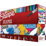 Sharpie Permanent Markers Ultimate Collection, Assorted Tips and Colors, 115 Count