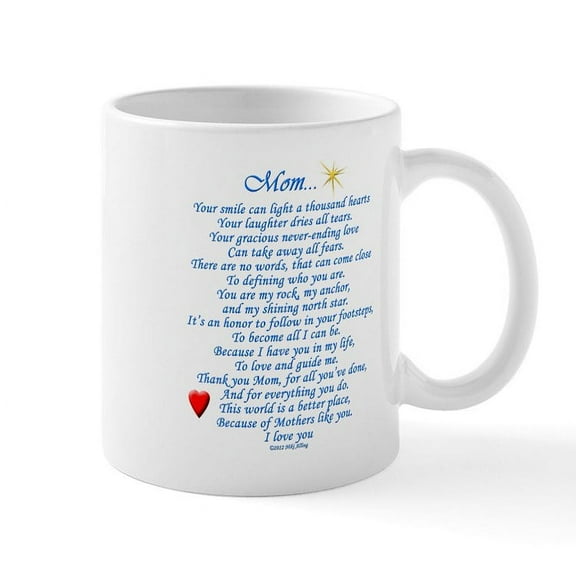 CafePress - Mom... Mug - 11 oz Ceramic Mug - Novelty Coffee Tea Cup