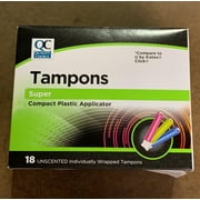 Angle View: Quality Choice Tampons, Super 18 Count Unscented