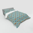 thumbnail image 2 of Ambesonne Moroccan Bedding Set 4 Pcs, Ornament, Queen, Dark Blue Orange, 2 of 2