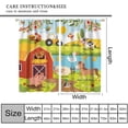 thumbnail image 3 of Farmhouse Curtains, Farm Scene Cartoon Animals Pattern Window Treatments, Rod Pocket Thermal Insulated Drapes 2 Panel Sets for Children Boys Bedroom Nursery Classroom, 55" W X 39" L, 3 of 8