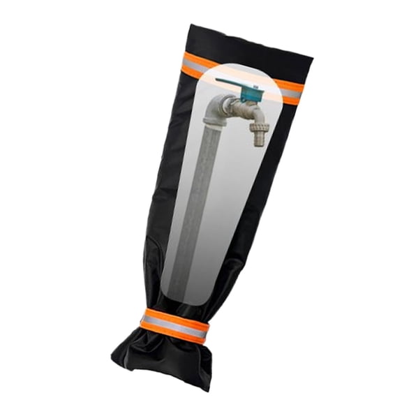Goowood Outdoor Faucet Cover Winter Freeze Protection Insulated Spigot Sock Waterproof Pipe Insulation Bag Garden Hose Bibb Protector Black Orange
