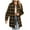 Brown, variant on Wyzesi T Shirt Homme Rugby France Manch Rouge Women Fashion Plaid Print Casual Button Shirt Turndown Long Sleeve Shirt Blouse Christmas T Shirt Women