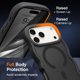 thumbnail image 4 of Funda magnética para iPhone 17 Pro, compatible con MagSafe, diseño de marco ondulado transparente 2025, funda protectora de borde suave, bonita funda transparente mate a prueba de golpes, 4 of 6