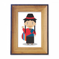 thumbnail image 1 of Cadre Photo de Bande Dessinée Bleu Rouge Equateur Exposition Affichage Art Bureau Peinture, 1 of 3