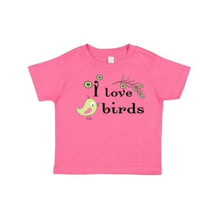 

Inktastic I Love Birds Green Gift Toddler Boy or Toddler Girl T-Shirt