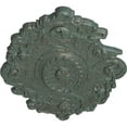 thumbnail image 3 of 30 1/2"W x 20"H x 1 1/2"P Strasbourg Ceiling Medallion, Hand-Painted Cloud Burst Crackle, 3 of 4