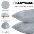 thumbnail image 5 of Throw Pillow Covers 16x16 Inch Set of 2, Gray Blue Dandelion Waterproof Outdoor Pillow Covers, Spring Flowers Modern Minimalist Decorative Cushion Pillowcases for Couch, Sofa, Bed, Garden, Patio, 5 of 9