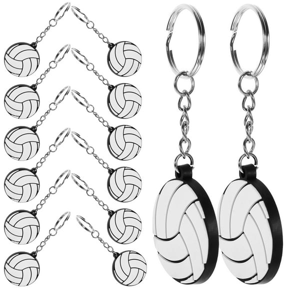 HONMEET 20pcs Volleyball Keychain Set Assorted Colors Sports Charm Accessories for Bags and Keys