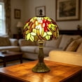 thumbnail image 5 of BGZLEU Stained Glass Table Lamp,Vintage Style Desk Lamp,Mid Century Modern Bedside Nightstand Decorative Lamps USB Powered,Unique Accent Light for Bedroom Living Room Office Home Decoration,C, 5 of 5